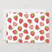 Niedliches Erdbeermuster personalisiert Mitteilungskarte (Vorderseite)