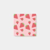 Niedliches Erdbeermuster Post-it Klebezettel (Vorderseite)