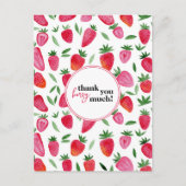 Niedliches Erdbeermuster Postkarte (Vorderseite)