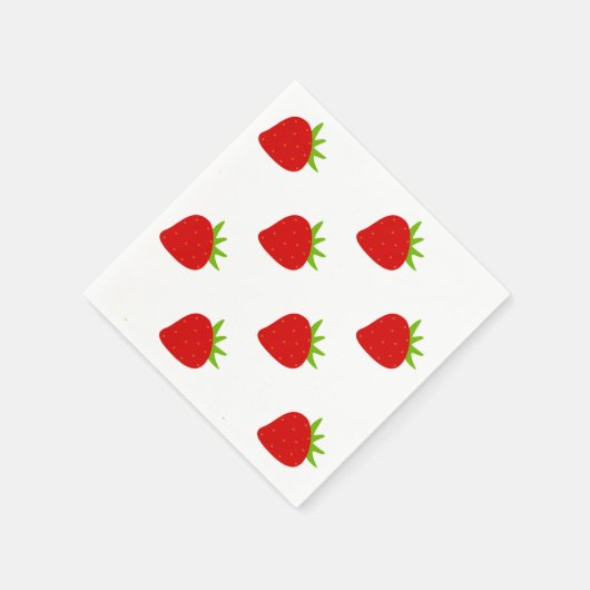 Niedliches Erdbeermuster Serviette (Ecke)