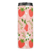 Niedliches Erdbeermuster Thermal Tumbler Thermosbecher (Rückseite)