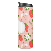 Niedliches Erdbeermuster Thermal Tumbler Thermosbecher (Nach rechts gedreht)