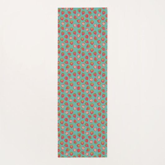 Niedliches Erdbeermuster Yogamatte (Rückseite)