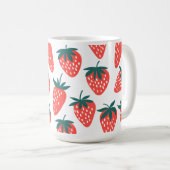 Niedliches Erdbeerobst für Erdbeeren Tasse (VorderseiteRechts)