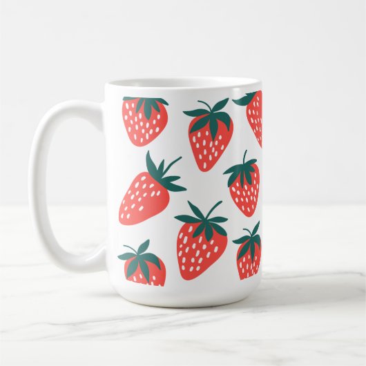 Niedliches Erdbeerobst für Erdbeeren Tasse (Links)
