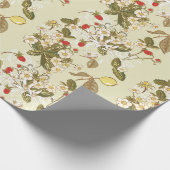 Niedliches Erdbeerpapier Geschenkpapier (Ecke)