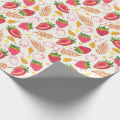 Niedliches Erdbeerpapier Geschenkpapier (Ecke)