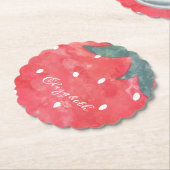 Niedliches Erdbeerpapier Untersetzer (angewinkelt)