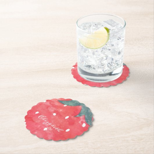 Niedliches Erdbeerpapier Untersetzer (Vor Ort)