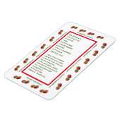 Niedliches Erdbeerrezept Magnet (Linke Seite)