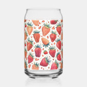 Niedliches Erdbeerrosa Muster Dosenglas (Rückseite)