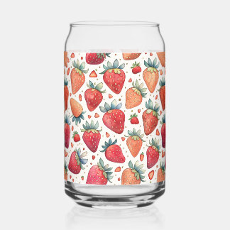 Niedliches Erdbeerrosa Muster Dosenglas