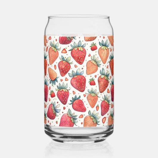 Niedliches Erdbeerrosa Muster Dosenglas (Links)