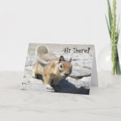 Niedliches Erdeichhörnchen Foto Geburtstag Karte (Vorderseite)