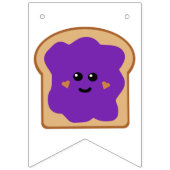 Niedliches Erdnussbrot und Geleebrot Wimpelkette (Zweite Fahne)