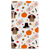 Niedliches Erntedank-Muster verschlingen geben Kleine Geschenktüte (Rückseite)