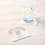 Niedliches Erröten und Gold des Babybabys Rechteckiger Pappuntersetzer (Vor Ort)