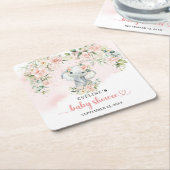 Niedliches Erröten und Gold des Babybabys Rechteckiger Pappuntersetzer (angewinkelt)