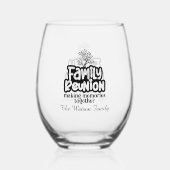 Niedliches Erstellen von Erinnerungen Wiedersehen Weinglas Ohne Stiel (Vorderseite)