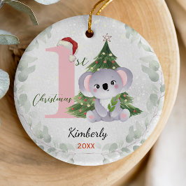 Niedliches erstes Baby-Weihnachtsbaum Keramik Ornament