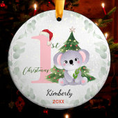 Niedliches erstes Baby-Weihnachtsbaum Keramik Ornament