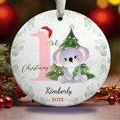Niedliches erstes Baby-Weihnachtsbaum Keramik Ornament