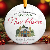 Niedliches erstes Weihnachten in unseren neuen Zuh Keramik Ornament