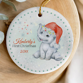 Niedliches erstes Weihnachtsbaby Keramik Ornament