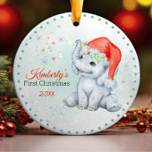 Niedliches erstes Weihnachtsbaby Keramik Ornament