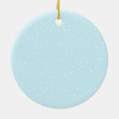 Niedliches erstes Weihnachtsfest-Verlobung-Hirschp Keramik Ornament (Hinten)