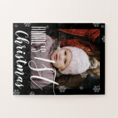 Niedliches Erstes Weihnachtskids-Foto Puzzle (Horizontal)