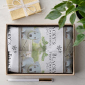 Niedliches Erstes Weihnachtskiefer Welpen Hund Hau Seidenpapier (Geschenk)