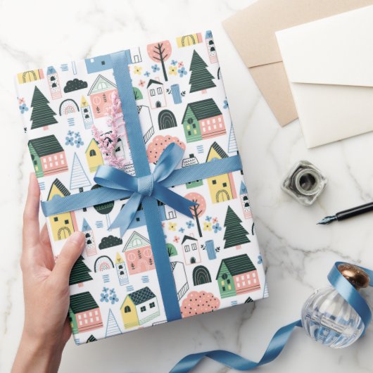 niedliches Erwärmung Party  Geschenkpapier (Schenken)