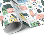 niedliches Erwärmung Party  Geschenkpapier (Rolleneckpunkt)