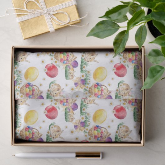 Niedliches Esater-Party-Korbmuster Seidenpapier (Geschenk)