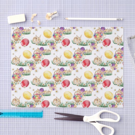 Niedliches Esater-Party-Korbmuster Seidenpapier (Handwerk)