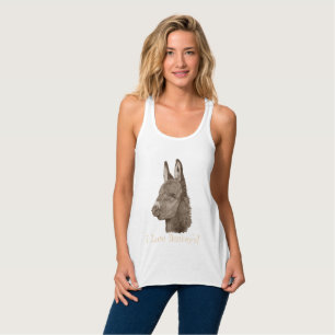 Niedliches Eselporträt, das Realistkunst zeichnet Tank Top