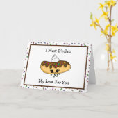 Niedliches Essen glücklich Jubiläum Karte (Gelbe Blume)