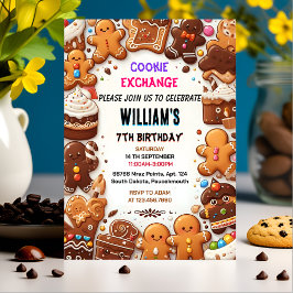 niedliches Essen Kinder Keks Kekse Tausch 7. Gebur Einladung