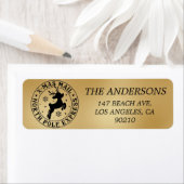 Niedliches Etikett für den Nordpol des Santa Siege (Insitu)