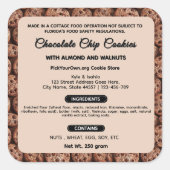 Niedliches Etikett für Florida Hütte | Cookies Quadratischer Aufkleber (Vorderseite)