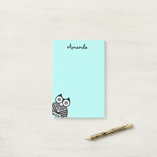 niedliches Eule-Design angepasste Post notieren Post-it Klebezettel (Auf Schreibtisch)