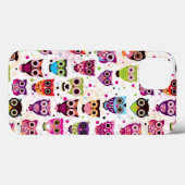 Niedliches Eule-Hintergrundmuster für Kinder Case-Mate iPhone Hülle (Rückseite (Horizontal))