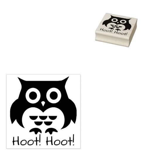 Niedliches Eule Hoot! Hoot! Gummistempel (Stempel)