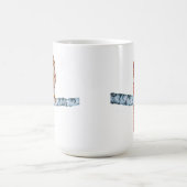 Niedliches Eule im Strick Strumpf Oberteil Weiße T Tasse (Mittel)