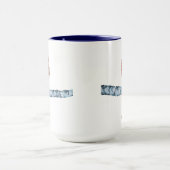 Niedliches Eule im Strick Strumpf Oberteil Weiße T Tasse (Zentrum)