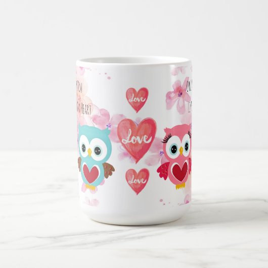 Niedliches Eule immer Liebe Kaffeetasse (Mittel)