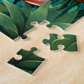 Niedliches Eule in farbenfroher Beanie Puzzle (Seite)