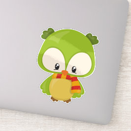 Niedliches Eule, kleine Eule, Babyuschel, mit Kart Aufkleber