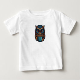 "Niedliches Eule mit Kaffee-Cup" Witziges Design Baby T-shirt